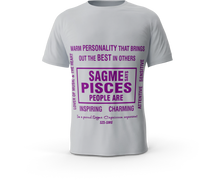 Load image into Gallery viewer, sagme light grey purple pisces